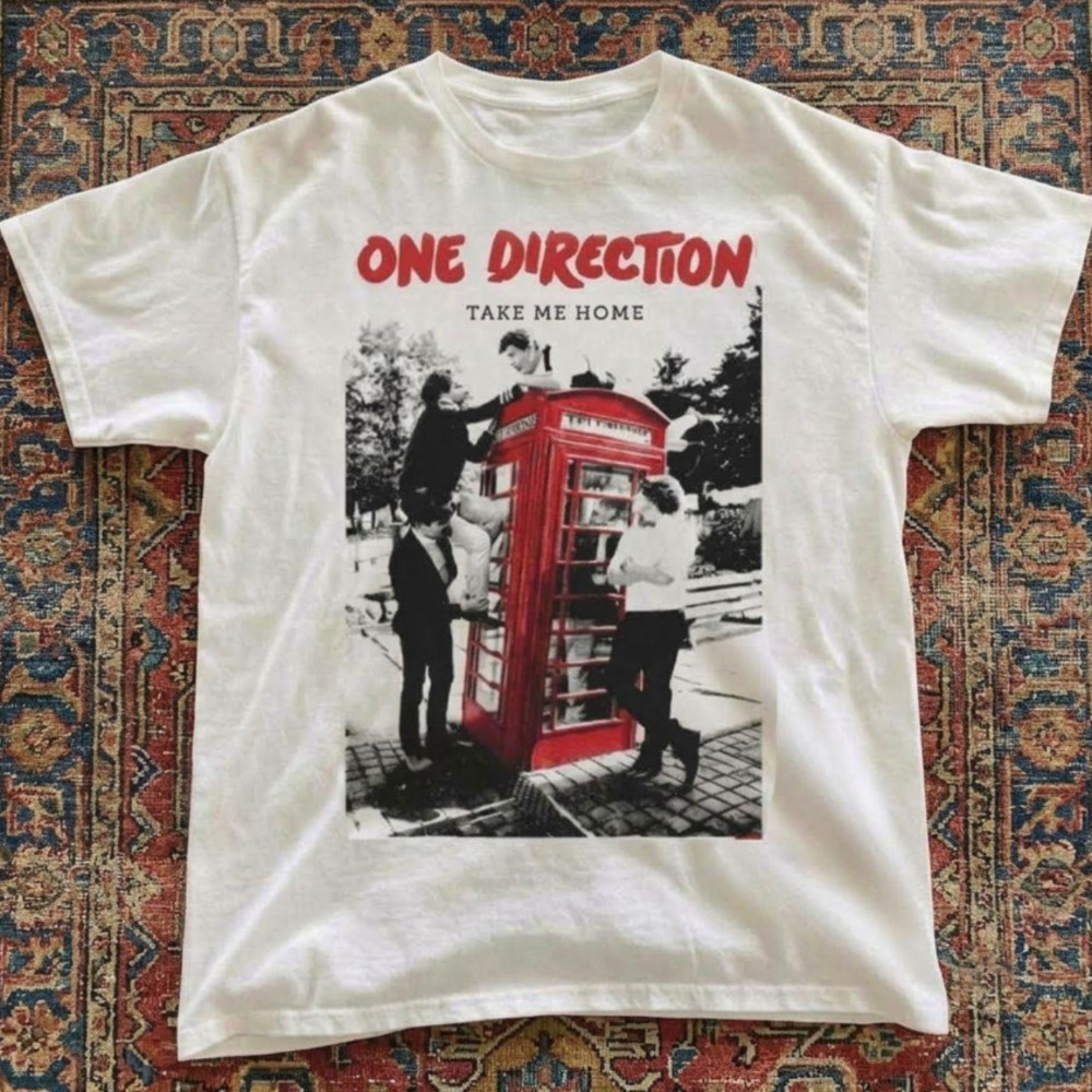 One Direction Take Me Home Red Phone Booth Tee